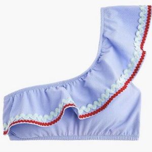 J Crew One Shoulder Ric Rac two piece swimsuit, SM